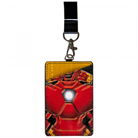 Marvel Iron Man Chest Arc Reactor ID Card Holder Lanyard